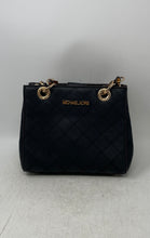 Load image into Gallery viewer, Michael Kors Womens Susannah Black Gold Inner Pockets Top Handle Tote Handbag
