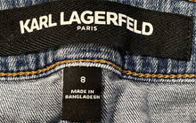 Load image into Gallery viewer, Karl Lagerfeld Womens Blue Denim Medium Wash Pockets Straight Leg Jeans Size 8
