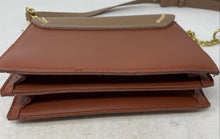 Load image into Gallery viewer, Vessana Gahon Womens Brown Leather Small Crossbody Bag w/ Adjustable Chain Strap

