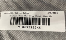 Load image into Gallery viewer, Michael Kors Mens Gray Slim Fit Long Sleeve Collared Button-Up Shirt Size XL
