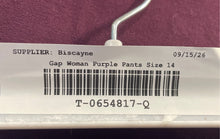 Load image into Gallery viewer, Gap Womens Purple Flat Front Slim City Skinny Leg Ankle Pants Size 14

