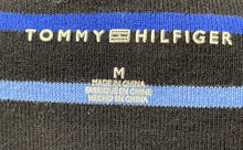 Load image into Gallery viewer, Tommy Hilfiger Womens Black Blue Stripes Long Sleeve Round Neck T-Shirt Size M
