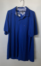 Load image into Gallery viewer, Tommy Hilfiger Mens Blue Cotton Short Sleeve Custom Fit Polo Shirt Size XL
