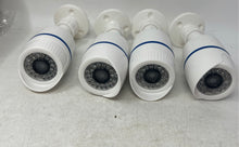Load image into Gallery viewer, Set Of 4 Pcs Wali White Wall Mounted Outdoor Dummy Security Camera Untested
