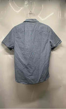Load image into Gallery viewer, Michael Kors Mens Blue Printed Cotton Short Sleeve Slim Fit Button-Up Shirt Sz M
