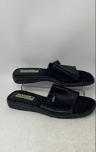 Load image into Gallery viewer, Brighton Womens Black Leather Whipstitch Open Toe Slip-On Slide Sandals Size 9
