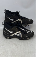 Load image into Gallery viewer, Nike Kids Alpha Menace 3 Shark Black White Lace-Up Football Cleats Size 6Y
