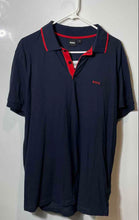 Load image into Gallery viewer, Hugo Boss Mens Blue Cotton Short Sleeve Spread Collar Polo Shirt Size XL
