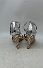 Load image into Gallery viewer, Coach Womens Sharrin Q1884 Silver-Tone Brown Ankle Strap Sandals Size 7.5 B
