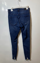 Load image into Gallery viewer, Express Womens Blue Distressed Medium Wash Denim Skinny Leg Jeans Size 8
