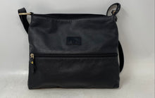 Load image into Gallery viewer, Prado &amp; Negao Womens Black Pebbled Leather Inner Pockets Zipper Shoulder Bag
