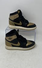 Load image into Gallery viewer, Nike Boys Air Jordan 1 Retro High OG Black Gold Sneaker Shoes Size 12.5C
