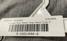 Load image into Gallery viewer, Michael Kors Womens Gray Pockets Flat Front Straight Leg Dress Pants Size 6
