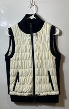 Load image into Gallery viewer, Calvin Klein Performance Womens Cream Black Full-Zip Puffer Vest Jacket Size S

