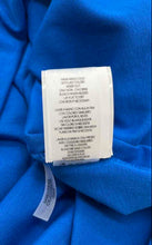Load image into Gallery viewer, Calvin Klein Womens Blue Ruffle Sleeve Round Neck Blouse Top Size Large
