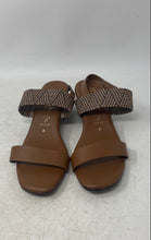 Load image into Gallery viewer, Italian Shoemakers Womens Brown Open Toe Block Heel Slingback Sandals Size 8
