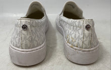 Load image into Gallery viewer, Michael Kors Womens Keaton White Gray Monogram Slip-On Sneakers Shoes Size 9M
