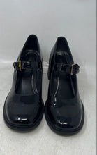 Load image into Gallery viewer, Zara Womens Black Patent Leather Buckle Block Heel Mary Jane Shoes Size 38
