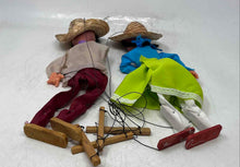 Load image into Gallery viewer, Handmade Mexican Puppets Characterized By Their Straw Hats &amp; Colorful Clothing
