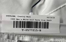Load image into Gallery viewer, Izod Mens White Flat Front Slash Pocket Straight Leg Golf Pants Size 38x29

