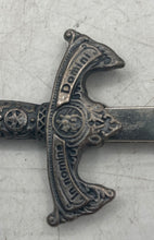 Load image into Gallery viewer, Jardiance Duo Miniature Templar Sword In Nomine Domini Silver Tone Letter Opener
