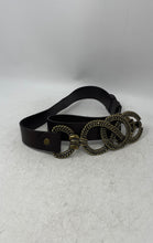 Load image into Gallery viewer, Chico's Womens Brown Interlocking Chain Loop Adjustable Waist Belt

