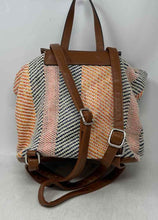 Load image into Gallery viewer, Christian Lacroix Womens Multicolor Striped Inner Pockets Top Handle Backpack
