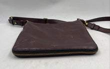 Load image into Gallery viewer, Authentic Fossil Womens Brown Pebbled Leather Adjustable Strap Crossbody Bag
