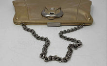 Load image into Gallery viewer, Adrienne Vittadini Womens Gold Leather Inner Pocket Chain Strap Clutch Purse
