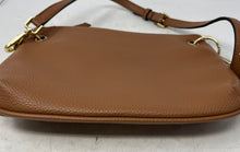 Load image into Gallery viewer, Calvin Klein Womens Beige Brown Monogram Detachable Strap Crossbody Handbag
