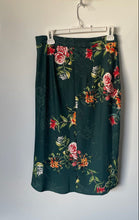Load image into Gallery viewer, BCBGeneration Womens Green Floral Side Zip Knee Length A-Line Skirt Size 6
