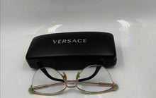 Load image into Gallery viewer, Authentic Versace Women's Gold-Tone Black Glasses With Case
