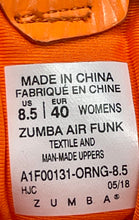 Load image into Gallery viewer, Zumba Womens Air Funk Orange Lace-Up Mid-Top Sneaker Shoes Size 8.5
