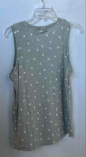 Load image into Gallery viewer, Tahari Womens Green Star Print Sleeveless V-Neck Pullover Tank Top Size Large

