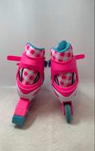 Load image into Gallery viewer, Roller Derby Girls Pink Blue Adjustable Buckle Inline Skates Size 3-6
