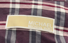 Load image into Gallery viewer, Michael Kors Mens Purple Plaid Long Sleeve Dress Shirt Size L 16 1/2 34-35
