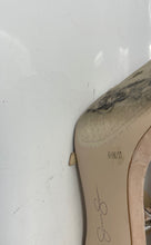 Load image into Gallery viewer, Jessica Simpson Womens Nude Glitter Open Toe Stiletto Slingback Heels Size 6.5M
