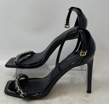 Load image into Gallery viewer, Express Womens Black Open Toe Buckle Stiletto Ankle Strap Heels Size 9
