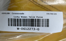 Load image into Gallery viewer, Lucky Brand Womens Yellow Leather Adjustable Strap Inner Pocket Shoulder Purse
