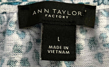 Load image into Gallery viewer, Ann Taylor Womens Blue Floral Print Short Sleeve Pullover Blouse Top Size L
