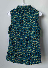 Load image into Gallery viewer, Banana Republic Womens Multicolor Geo Print Sleeveless Ruffle Blouse Top Size S
