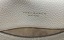 Load image into Gallery viewer, Authentic Tory Burch Womens Thea White Pebbled Leather Crossbody Bag Stained
