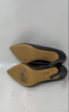 Load image into Gallery viewer, Aldo Womens Kriss Silver Tone Black Leather Pointed Toe Pump Heels Size 6
