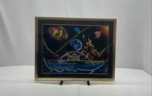 Load image into Gallery viewer, Wall Hanging Home Decor Framed Space Planet Scene Signed Art Painting
