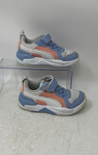Load image into Gallery viewer, Puma Kids X-Ray 375041-02 Blue White Peach Hook &amp; Loop Sneaker Shoes Size 11C
