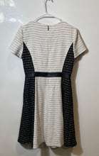Load image into Gallery viewer, Karl Lagerfeld Paris Womens White Black Short Sleeve Fit &amp; Flare Dress Size 6
