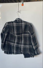 Load image into Gallery viewer, Express Womens Black White Plaid Long Sleeve Open Front Jacket Size XS
