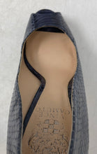 Load image into Gallery viewer, Vince Camuto Womens Blue Snakeskin Print Stiletto Platform Heels Size 7.5M
