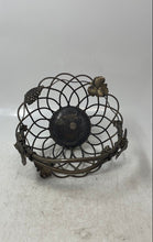 Load image into Gallery viewer, Silver-Tone Ornate Grapes &amp; Leaves Fruit Basket With Movable Handle

