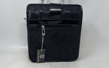 Load image into Gallery viewer, Vivi Zubedi Womens Black Snakeskin Leather Inner Pocket Crossbody Bag With Tag
